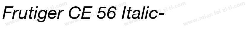 Frutiger CE 56 Italic字体转换